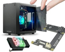 ElectroCookie Mini PC Case for Raspberry Pi 5 with M.2 NVMe SSD PCIe HAT and ...