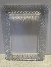 Beveled Lead Crystal Picture Frame For 5x7 Photo Etched Heavy Glass