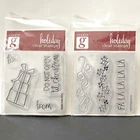 2 Holiday CLEAR STAMPS Christmas CARD MAKING Scrapbooking - Katie & Co studio g