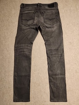 Diesel THAVAR 0846J slim skinny stretch black denim unique matrix dot wash 29x32