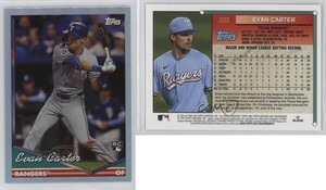 2024 Topps Archives 1994 Topps Blue Foilboard /25 Evan Carter #223 Rookie RC