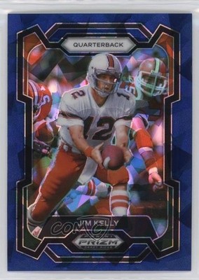 2024 Panini Prizm Draft Picks Blue Ice Prizm 83/99 Jim Kelly #9 HOF 0ud4