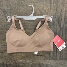 Spanx All-In-One Wireless Bra Sz XS Beige Cups A-C Nylon Elast $64 New