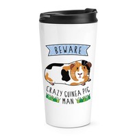 Beware VerrüCkte Meerschweinchen Mann Reise Becher Tasse Lustig Tiere Thermo