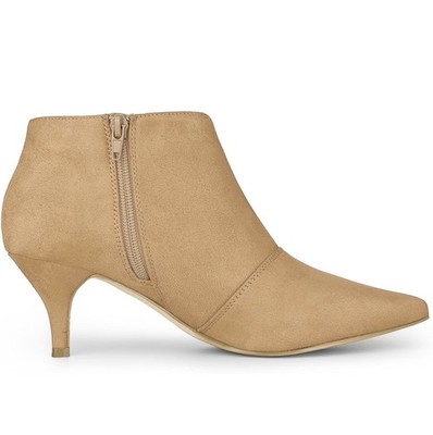 Allegra K Damen Stiefeletten spitz zulaufend Pfennigabsatz Cutout UK 8, US 10, EU 41