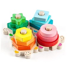 Stacking Toys for Toddlers 1-3, Montessori Shape Sorter Baby Toys 12-18 turtle