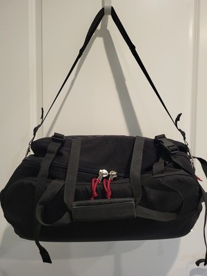 Rare Dana Design, Bozeman, MT, Black Duffle, Small-Padded-Shoulder Strap-Handles