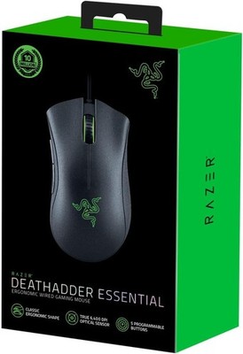 Razer DeathAdder Essential | Kabelgebundene Gaming-Maus mit 6400 DPI | Schwarz