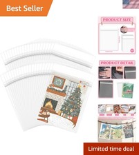 100 Pack 8 3/8 x 10 1/8 inches Crystal Clear Sleeves Storage Bags, Self Seali...