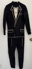 MYLEDI Wetsuit Mens XL Black TUXEDO Neoprene Full Surfing Back Zip-Up 2mm