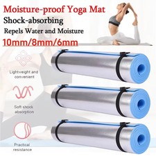 10/8/6Mm Thickened Yoga Mat EVA Exercise Pad Aluminum Membrane Fitness Exercise