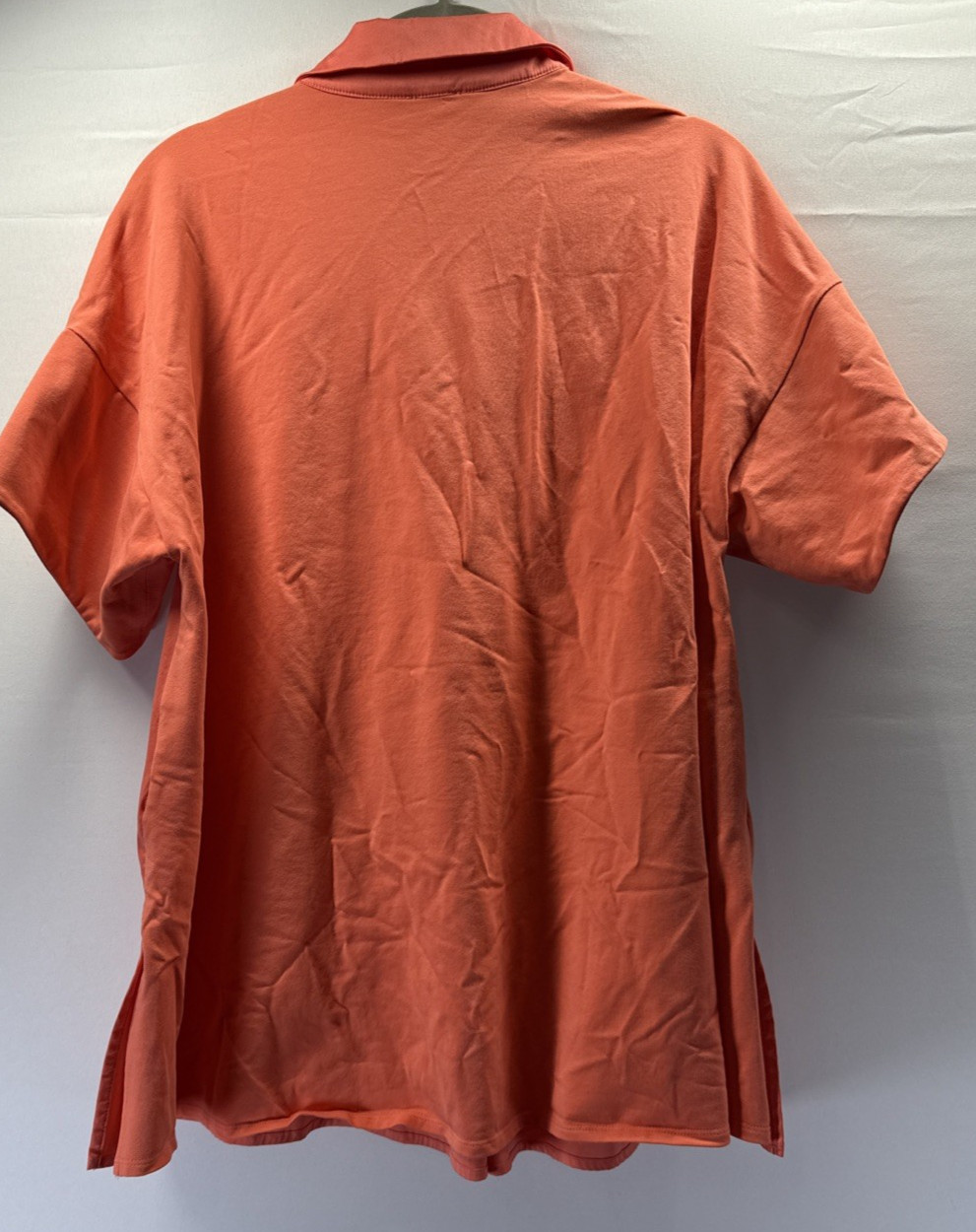 Chicos Women's Top Size Large Solid Orange Short … - image 2