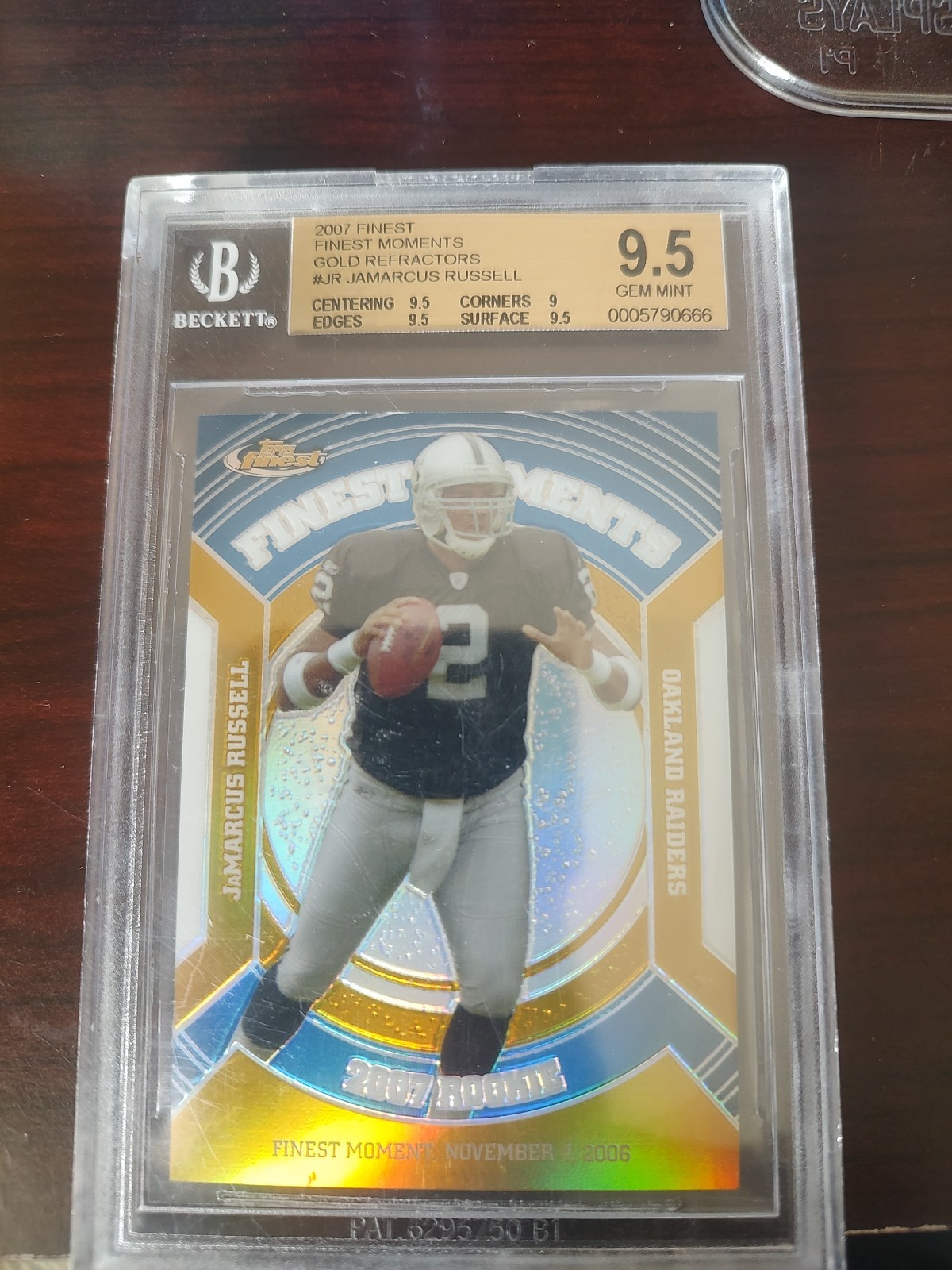 JaMarcus Russell Finest Moments #RFMJR Gold Refractor