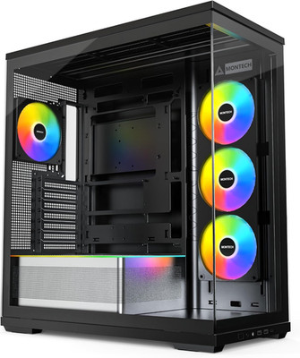 TG3 ATX Mid Tower PC Case, Pre-Installed ARGB Unibody Fans, ARGB Strip, Tempered