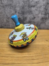 Vintage Ohio Art Push Spinning Top Circus Animal Train Theme Push Spin Top