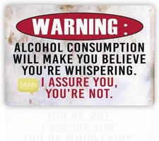 Funny Bar Sign Aluminum Sign 8x12 Size Retro Plaque Home Bar Decor