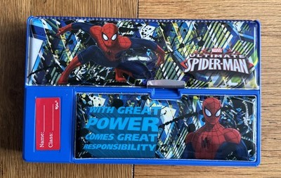 Vintage Kiku Marvel Ultimate Spiderman School Pencil Case Storage