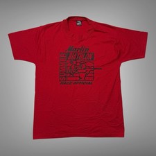 Vintage Marlin Summer Biathlon Race Official T-Shirt Red Fruit of the Loom L