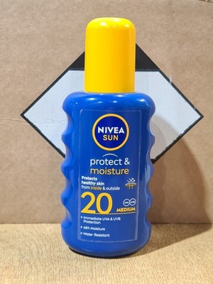 NIVEA SUN Protect & Moisture SPF20 Medium 200ml, 48hr Moisture Water Resistant 