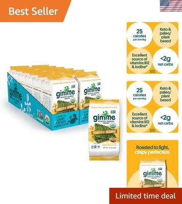 Keto-Friendly Seaweed Snacks   Toasted Sesame, 12 Count, Healthy Treat