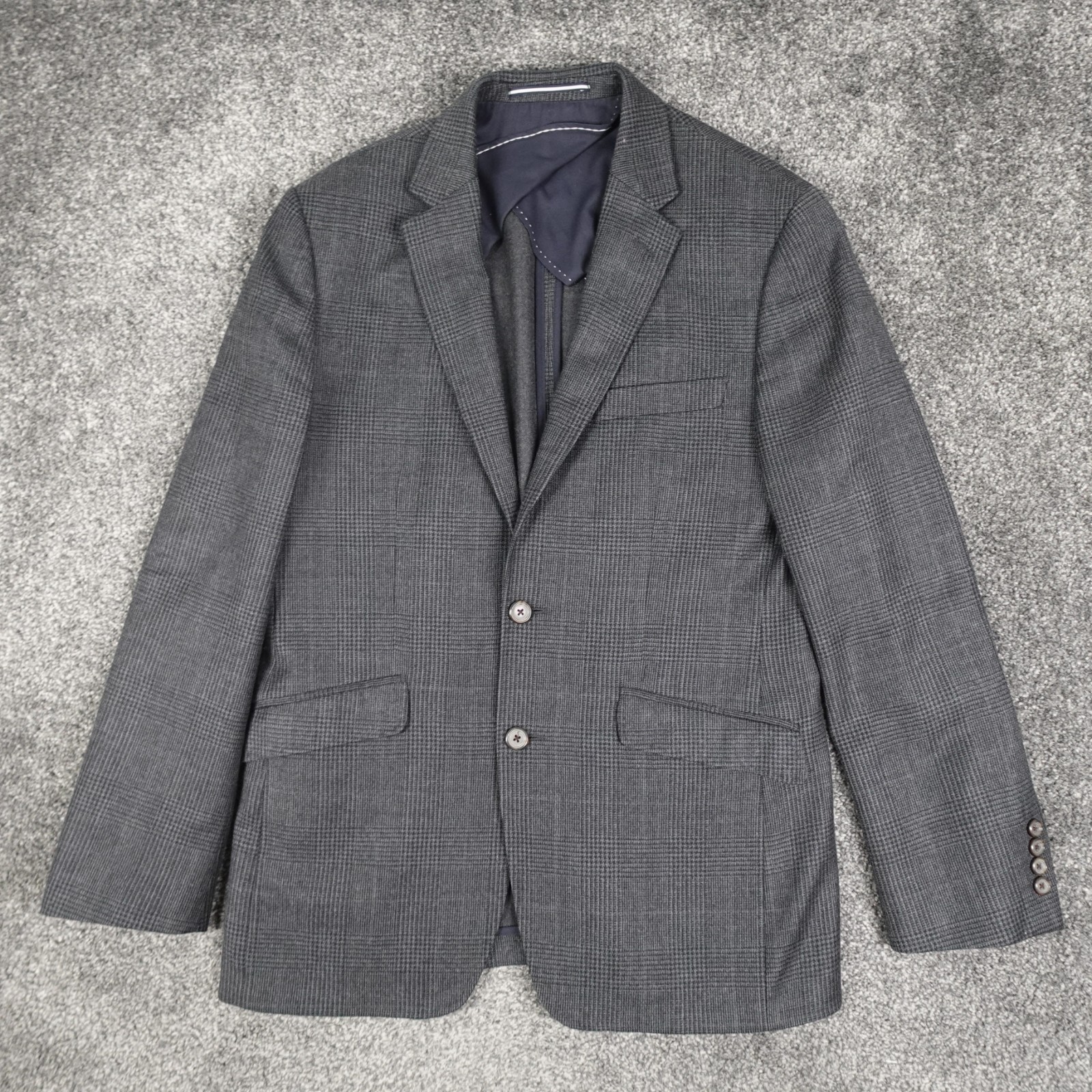 John Lewis Blazer Jacket Grey Wool Size 38R Men's Tailored Fit