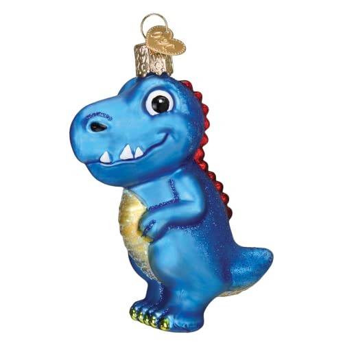Old World Christmas A Roarable Tyrannosaurus Glass Ornament FREE BOX 3.5 inch