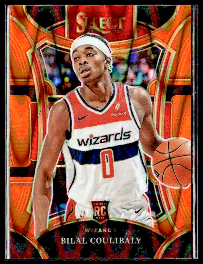 2023-24 Panini Select 304 Bilal Coulibaly Washington Wizards RC Orange Tectonic