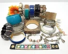 VINTAGE TO NOW FASHION/COSTUME JEWELRY BRACELET LOT, ASSORTED TYPES & MATERIALS