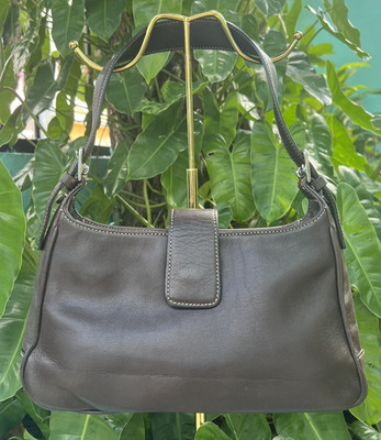 Authentic Vintage Coach Hamptons Brown Leather Soho Hobo Shoulder