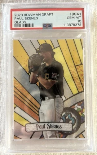 2023 Bowman Draft Paul Skenes Glass BGA-1 SP NL CY YOUNG AND ROY 🔥 PSA 10 SP