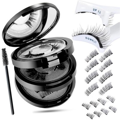 4Paare Magnetische Wimpern Magnetic Eyeliner Lashes Fake False Eyelashes 3D Date