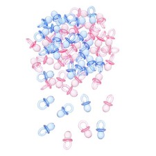 100 Pcs Transparent Acrylic Pacifier Pacifiers for Baby Shower Props