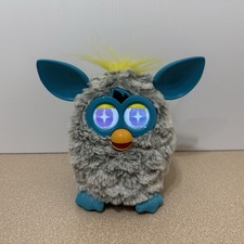 2012 Furby Boom Rain Cloud Interactive Talking Toy TESTED Works Grey Teal Hasbro