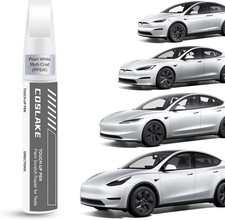 Car Touch Up Paint Pearl White Multi-Coat PPSW  for Tesla Model Y/3/S/X, 2 in 1