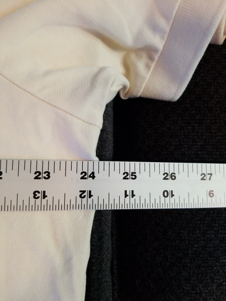 Daniel Cremieux Polo Shirt Men's XL Solid Cream Cotton Classics Short Sleeve EUC - Image 4 of 4