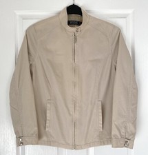 Maine Debenhams Windproof Coat Jacket Size 14 38” Bust Cream Full Zip Lined New!