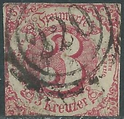 1862 DEUTSCHLAND ALTE STAATEN THURN UND TAXIS SÜDSTAATEN GEBRAUCHT 3K - RB46-9