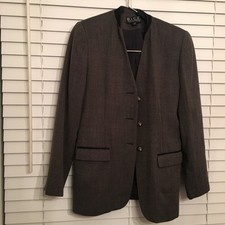 Vintage 80s Bicci Florine Wachter Black Button Military Sailor Blazer Jacket 6