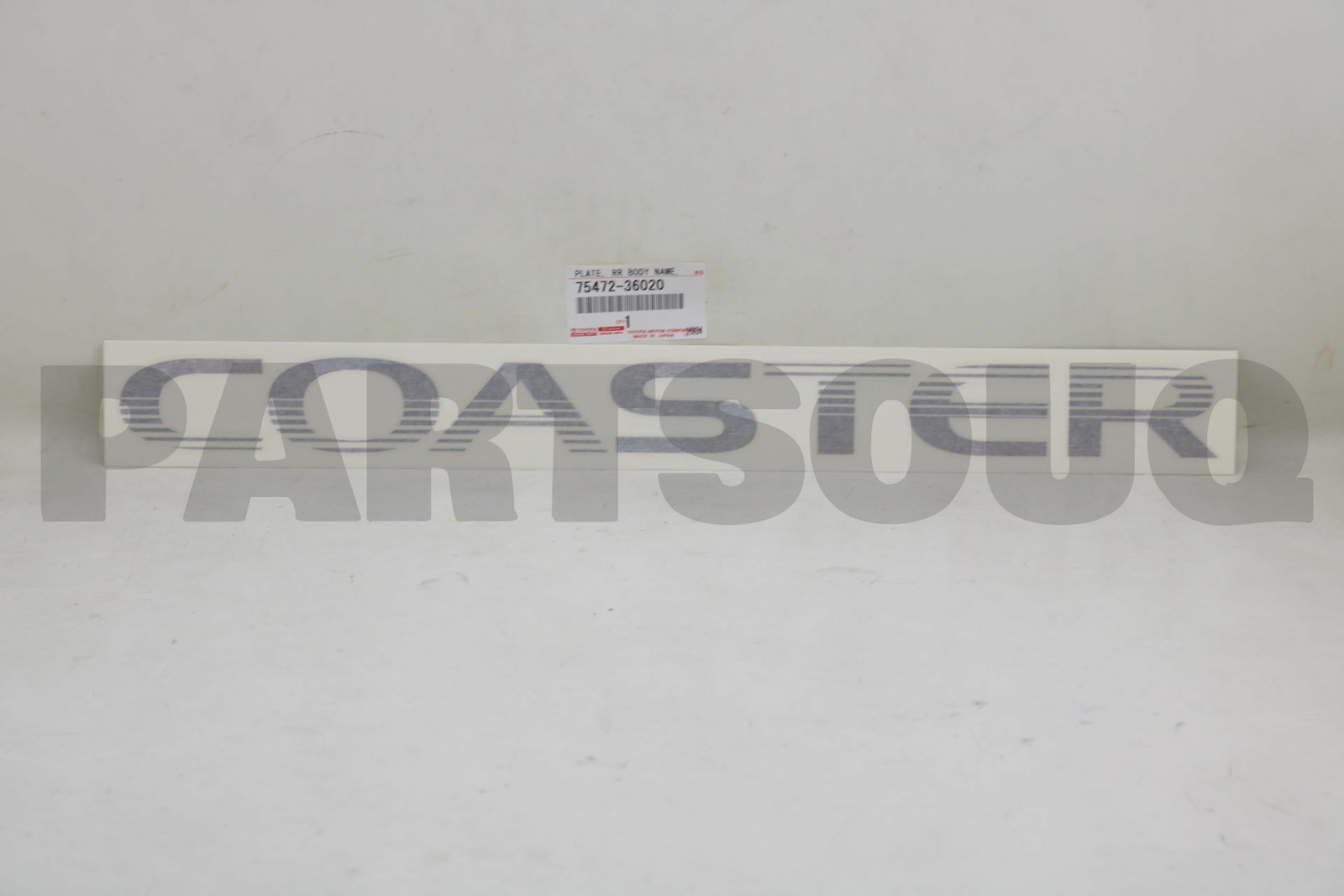 7547236020 Genuine Toyota PLATE, REAR NAME, NO.2 (MODEL MARK  