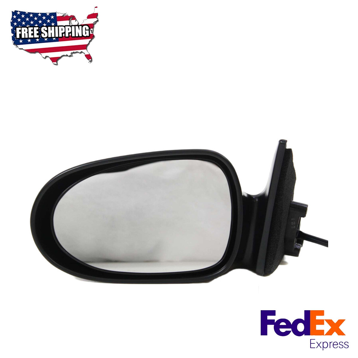 1995-1999 Nissan Sentra 200SX Power Painteable Driver Side Mirror Glass