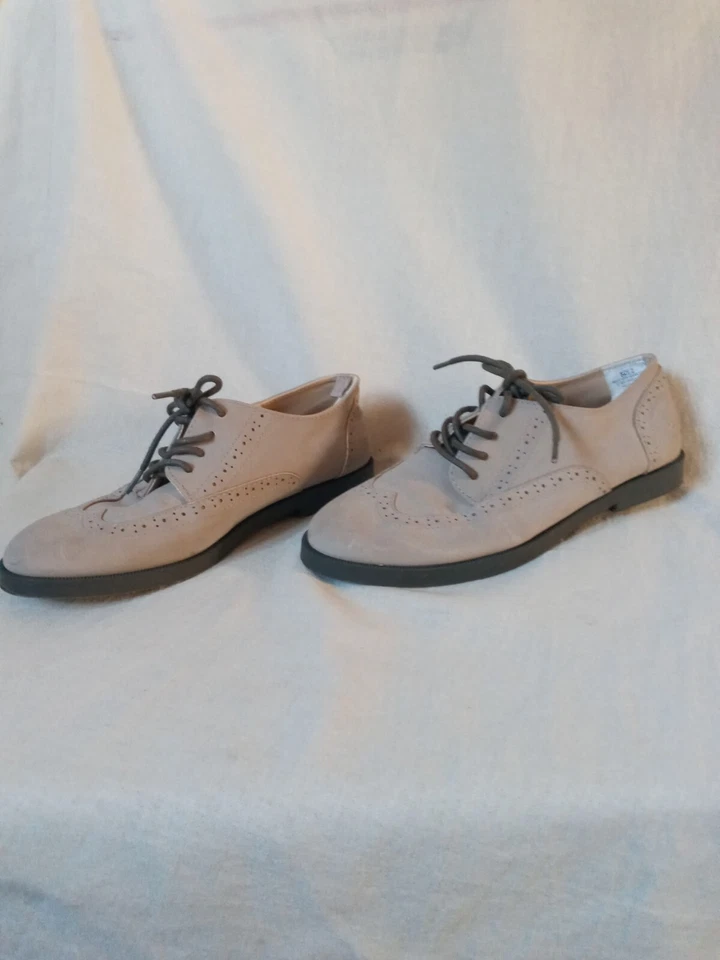 Zapatos de vestir Gymboree Boy gris con cordones puntas de alas niños talla 2  Foto 3 de 4