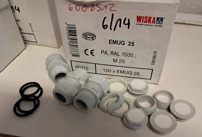 Neu Wiska M25 Konvolut 1400 tlg. Kabelverschraubungen, Blindstopfen, Dichtringe
