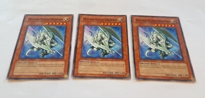 3X Magna-Slash Dragon DP07-EN010 - 1st - Yugioh! Yu-Gi-Oh! 3 X3 Playset