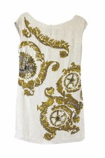 Versace Collection Women's Sequin Mini Dress IT 40 Optic White