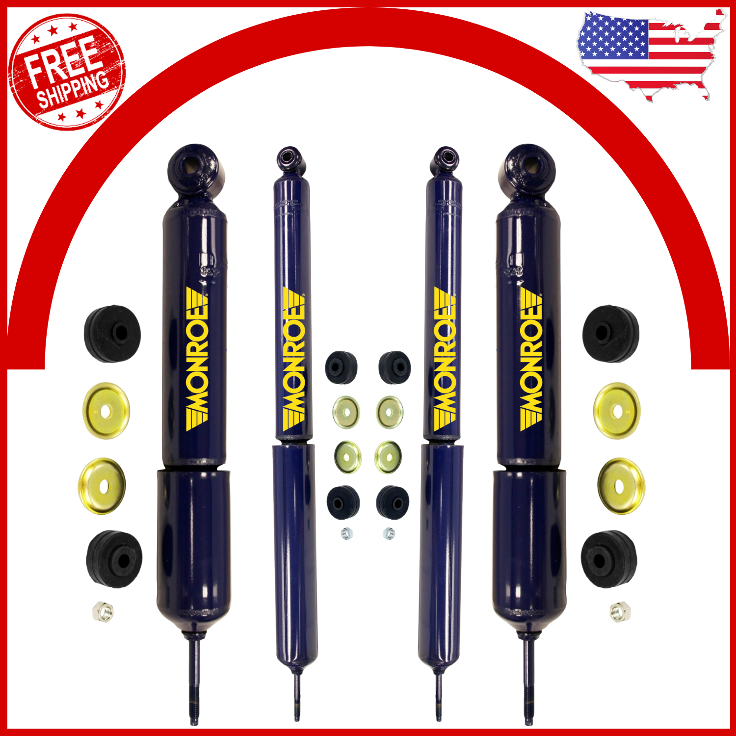 Front & Rear Shock Absorber 4PCS Set MONROEMatic For 19972003 Ford