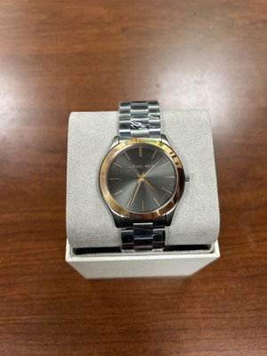 Michael Kors Gold and Gunmetal Unisex Watch MICHAEL KORS MENS ROSE GOLD GUNMETAL GREY CHRONOGRAPH WATCH  main image 4