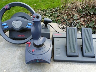 *** Lifetec Lenkrad mit Pedalen & Logitech Wingman Extreme - Kellerfund ***