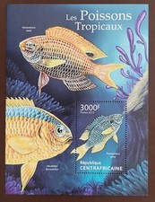 Rep Central African 2013 / Marine Life - Tropical Fish / 1v ms