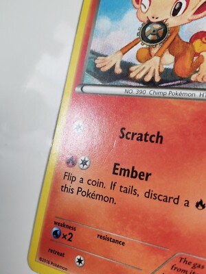 Chimchar 18/114 - LP - XY Steam Siege Pokemon Card - Shibuzoh Art