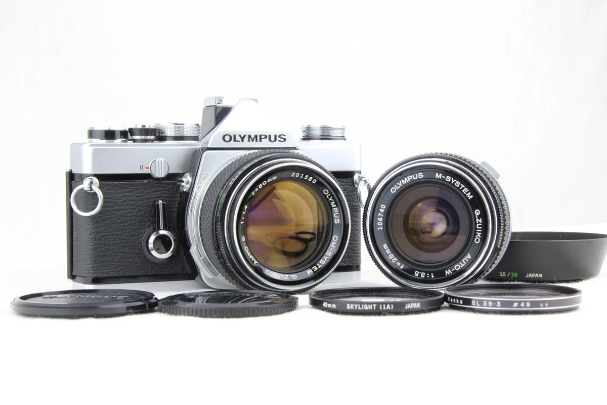 [ NEAR MINT+ ] Olympus OM-1 35mm + G.Zuiko AUTO-S 50mm f/1.4 + 28mm f/3.5  Lens